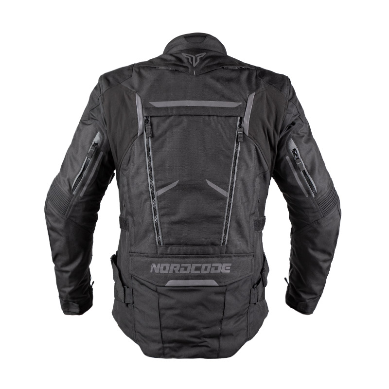 Nordcode Μπουφάν Μηχανής Odyssey CE EN1621-1, Level 2,Total Black Ανδρικό 4 εποχών Oversize