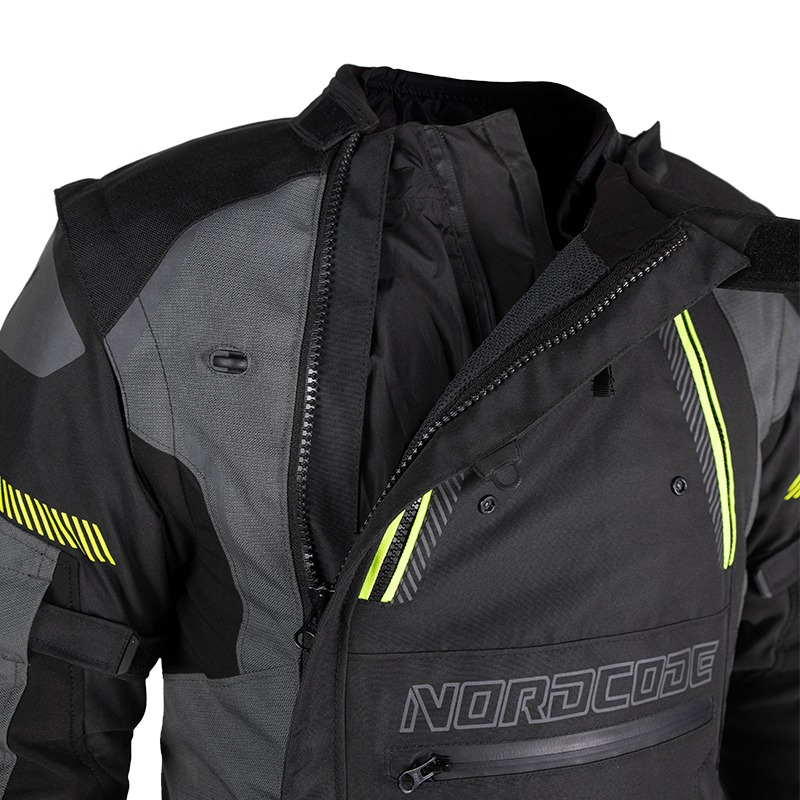 Nordcode Μπουφάν Μηχανής Safari CE EN1621-1, Level 2, Anthracite/Fluo Ανδρικό 4 εποχών