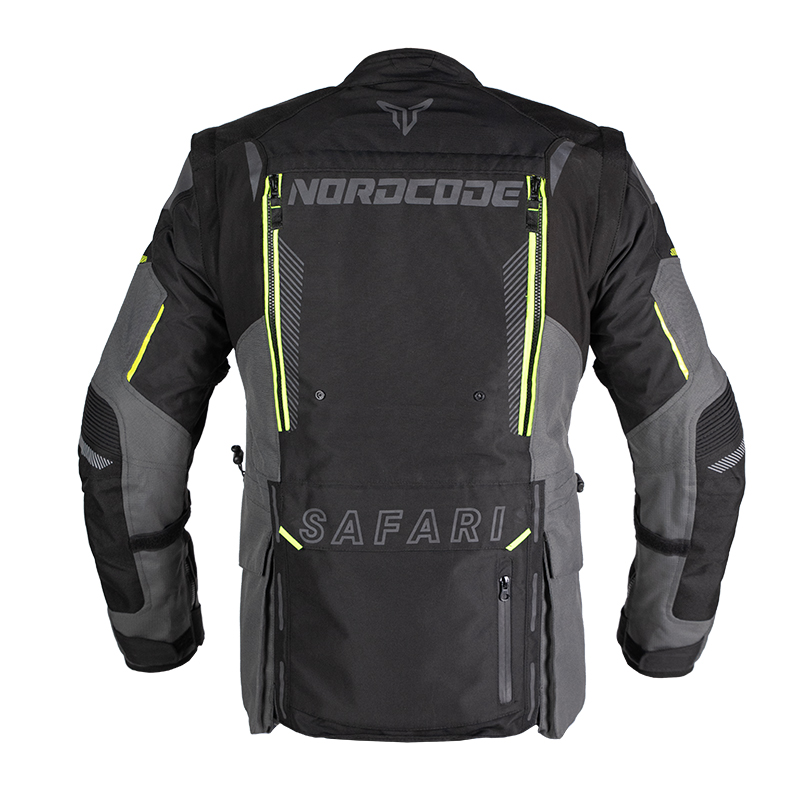 Nordcode Μπουφάν Μηχανής Safari CE EN1621-1, Level 2, Anthracite/Fluo Ανδρικό 4 εποχών