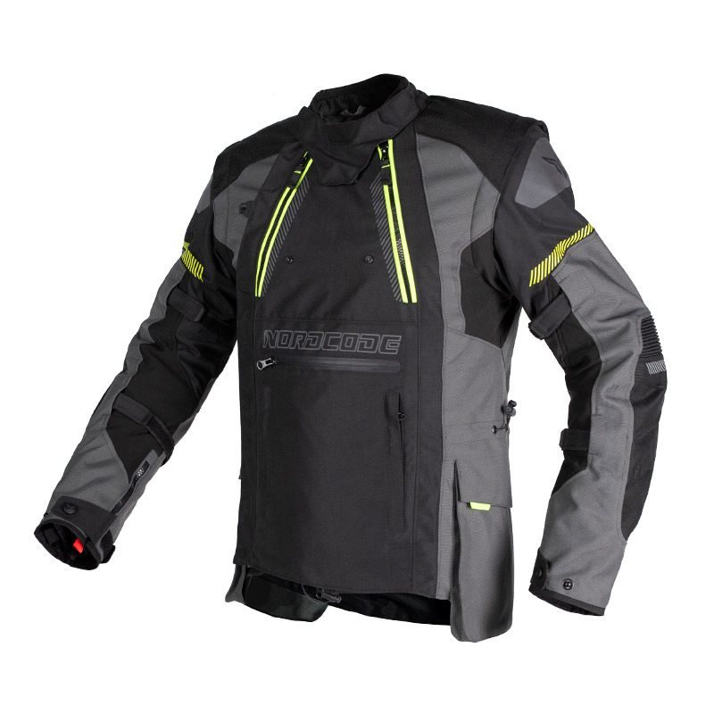 Nordcode Μπουφάν Μηχανής Safari CE EN1621-1, Level 2, Anthracite/Fluo Ανδρικό 4 εποχών