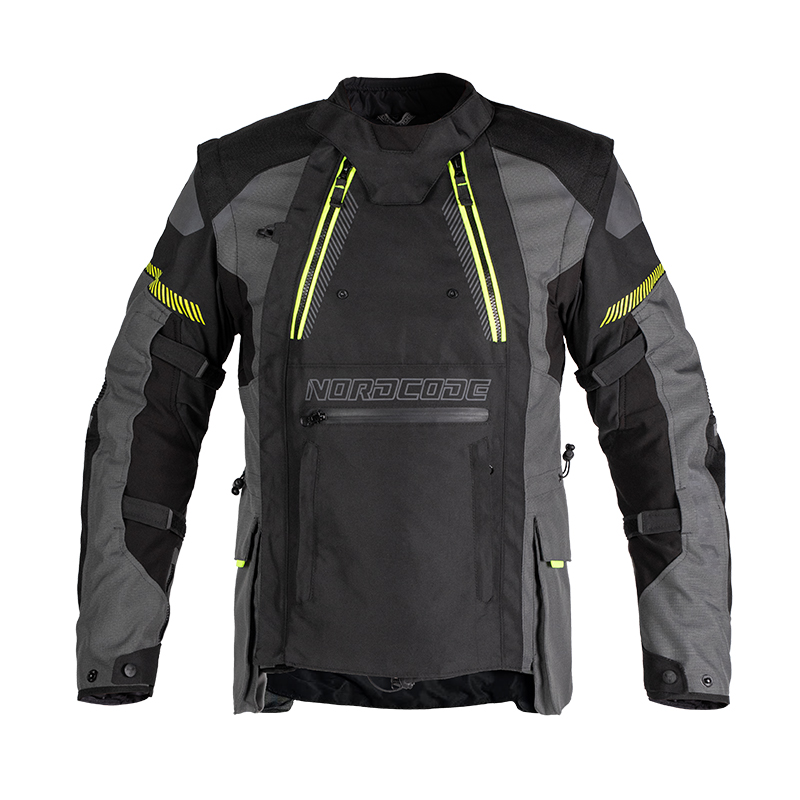 Nordcode Μπουφάν Μηχανής Safari CE EN1621-1, Level 2, Anthracite/Fluo Ανδρικό 4 εποχών
