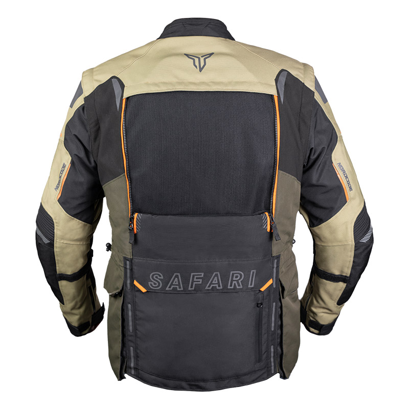 Nordcode Μπουφάν Μηχανής Safari CE EN1621-1, Level 2, Sand-Black-Khaki Ανδρικό 4 εποχών