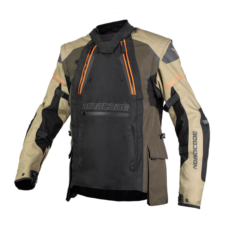 Nordcode Μπουφάν Μηχανής Safari CE EN1621-1, Level 2, Sand-Black-Khaki Ανδρικό 4 εποχών