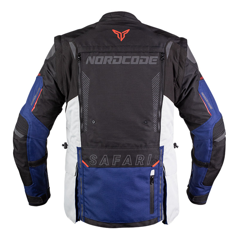 Nordcode Μπουφάν Μηχανής Safari CE EN1621-1, Level 2, Grey/Blue Ανδρικό 4 εποχών