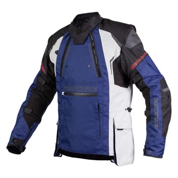 Nordcode Μπουφάν Μηχανής Safari CE EN1621-1, Level 2, Grey/Blue Ανδρικό 4 εποχών