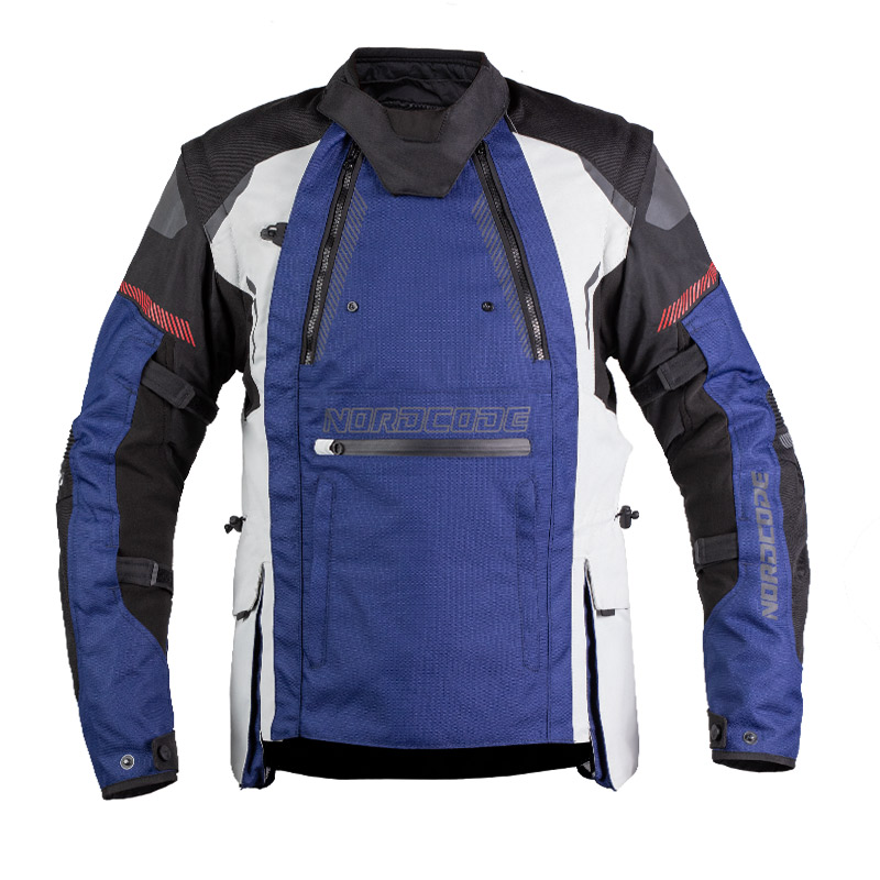 Nordcode Μπουφάν Μηχανής Safari CE EN1621-1, Level 2, Grey/Blue Ανδρικό 4 εποχών