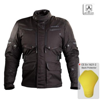 Nordcode Μπουφάν Μηχανής Senegal EN 17092 Ανδρικό 4 εποχών Μαύρο Oversize