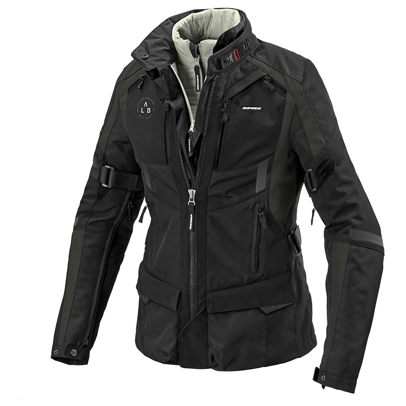 Spidi Μπουφάν Μηχανής 4 Season Evo 4 Eποχών Γυναικείο Σκούρο Πράσινο/Μαύρο 449+πλατη