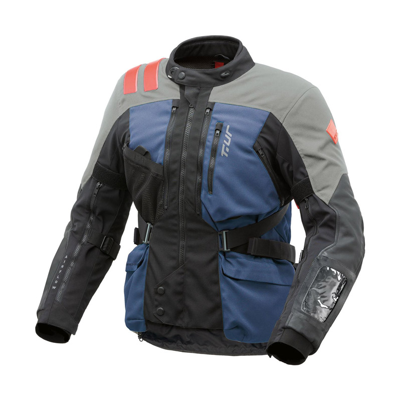 Tur Μπουφάν Μηχανής Roadbook Hydroscud® EN 170924 Ανδρικό 4 εποχών μαύρο/γκρι/μπλε