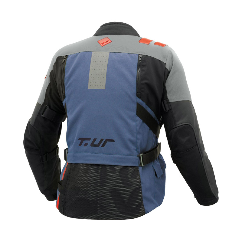 Tur Μπουφάν Μηχανής Roadbook Hydroscud® EN 170924 Ανδρικό 4 εποχών μαύρο/γκρι/μπλε