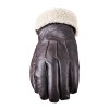 Γάντια Five Montana καφέ, κερωμένο δερμα+γουνα