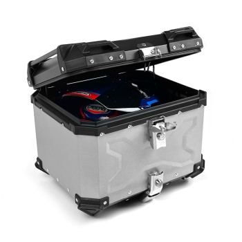 Βαλίτσα X-TYPE ALU BAGS 46 λίτρα ασημί με πιάστρα, εσωτερική επενδυση & μαλακή πλάτη