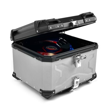 Βαλίτσα X-TYPE ALU BAGS 56 λίτρα ασημί με πιάστρα, εσωτερική επενδυση & μαλακή πλάτη