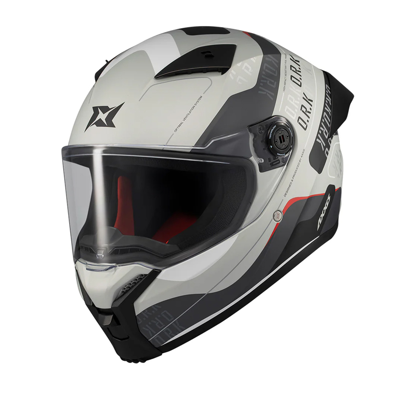 Κράνος AXXIS Fenix ECE22.06 Ork C2 άσπρο/γκρι gloss