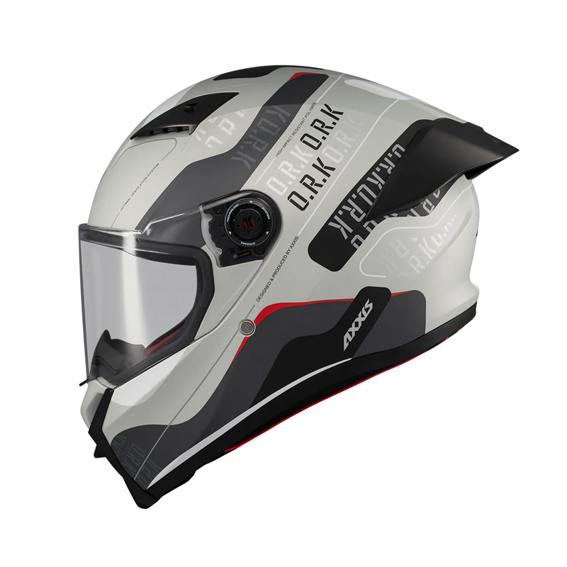 Κράνος AXXIS Fenix ECE22.06 Ork C2 άσπρο/γκρι gloss