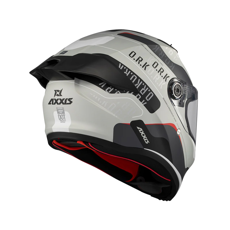 Κράνος AXXIS Fenix ECE22.06 Ork C2 άσπρο/γκρι gloss