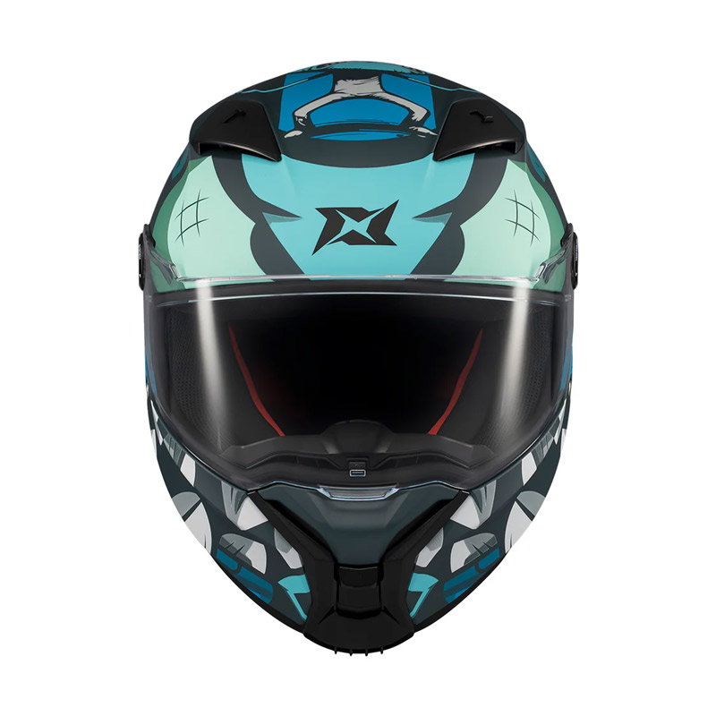 Κράνος AXXIS Fenix ECE22.06 Angry face C7 μαύρο/μπλε matt