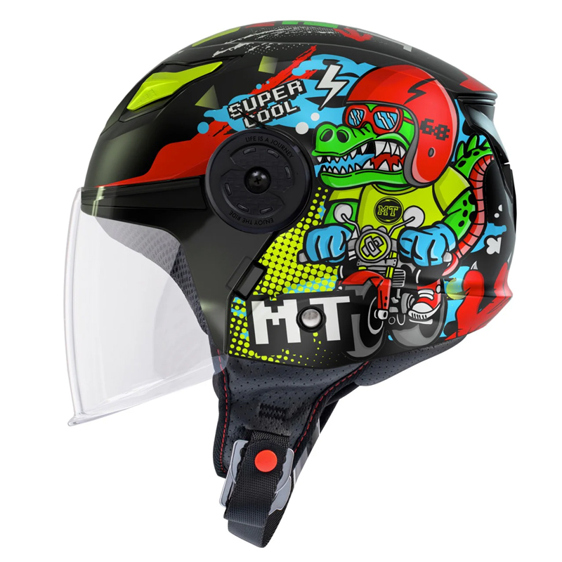 Κράνος MT Lite Dino Junior ECE 22.06 Α1 μαύρο matt