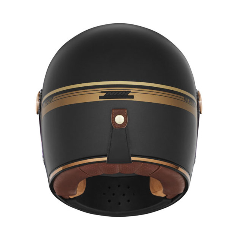 Κράνος Nox Revenge FIBERGLASS Strobe ματ μαύρο/χρυσό