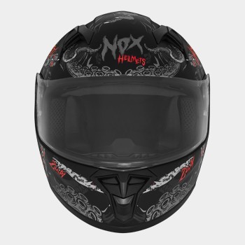 Κράνος Nox N731 Zumbi Junior ECE 22.06 mat μαύρο/κόκκινο