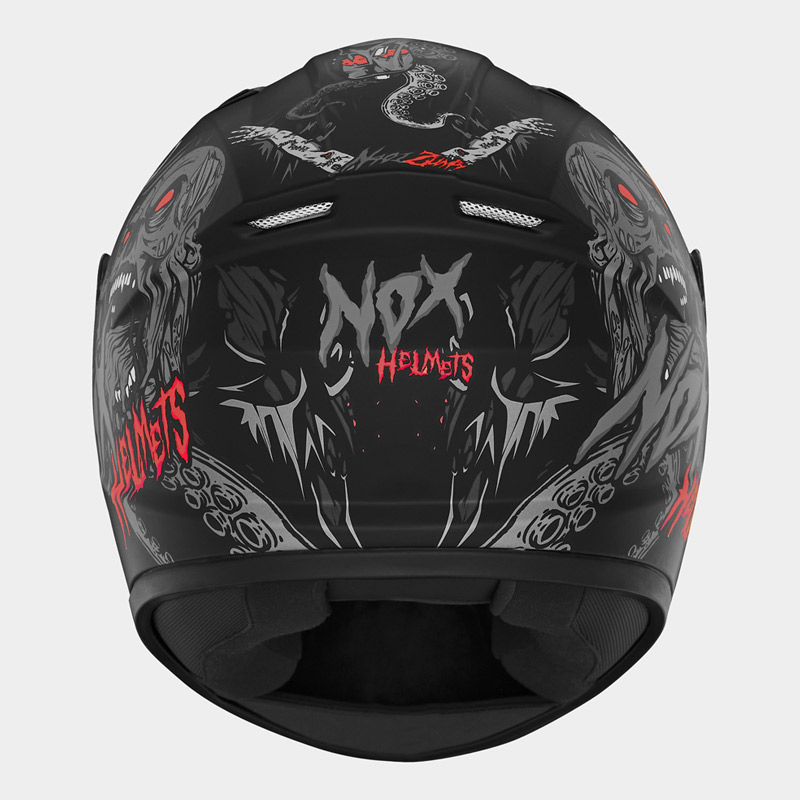 Κράνος Nox N731 Zumbi Junior ECE 22.06 mat μαύρο/κόκκινο