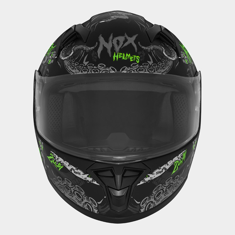 Κράνος Nox N731 Zumbi Junior ECE 22.06 mat μαύρο/fluo