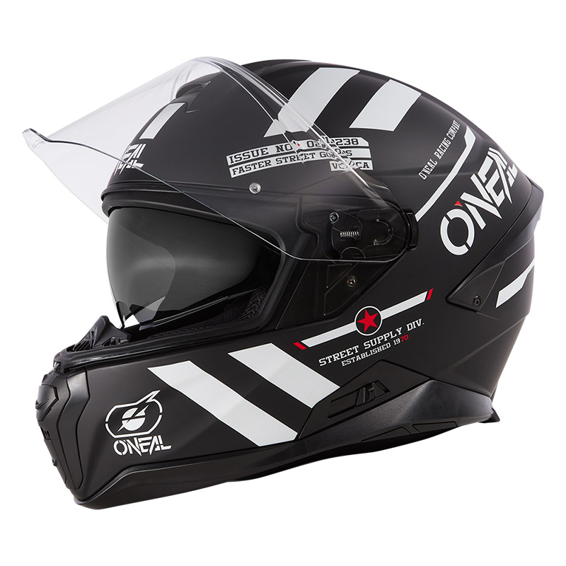 Κράνος Oneal Challenger Warhawk V.24 (ECE 22.06) μαύρο/άσπρο/κόκκινο
