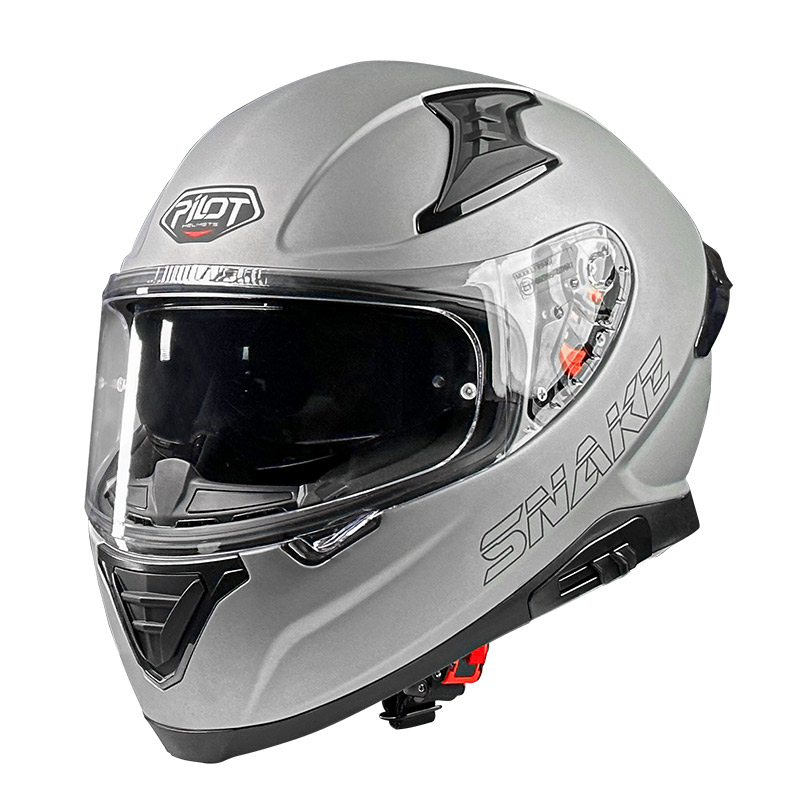 Κράνος Pilot Snake sv ECE 22.06 τιτάνιο ματ + extra φυμέ ζελατίνα