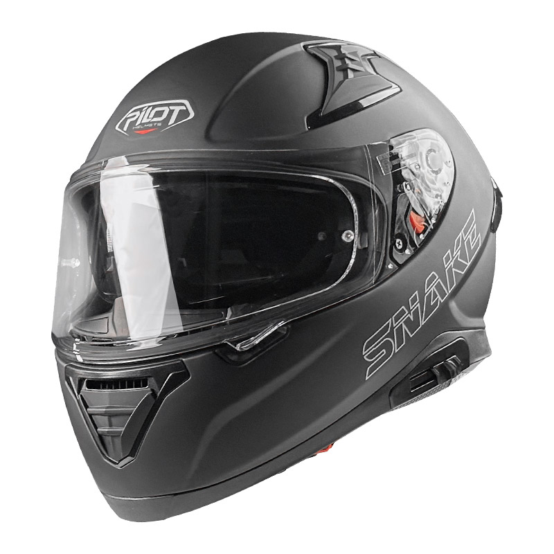 Κράνος Pilot Snake sv ECE 22.06 μαύρο ματ + extra φυμέ ζελατίνα