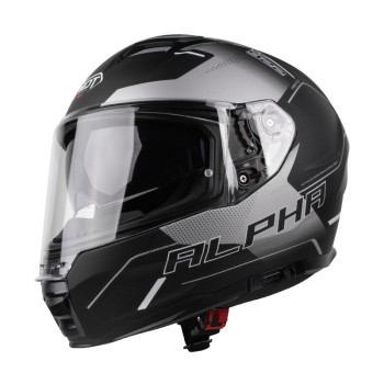 Κράνος Pilot Alpha sv ECE 22.06 μαύρο/γκρι ματ + extra ασημί ζελατίνα