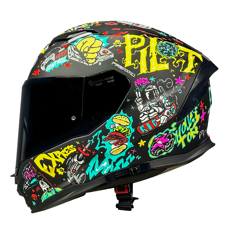 Κράνος Pilot Alpha sv ECE 22.06 Future express μαύρο + extra dark smoke ζελατίνα