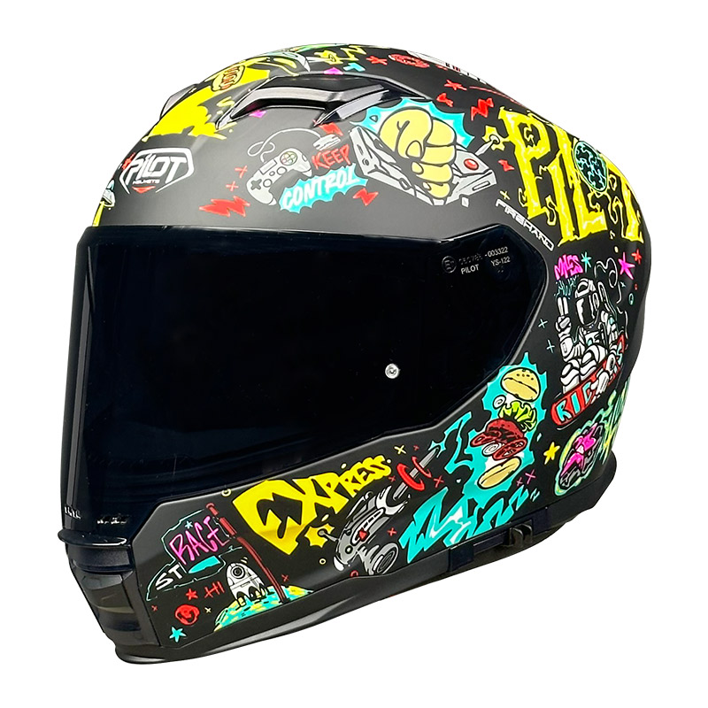 Κράνος Pilot Alpha sv ECE 22.06 Future express μαύρο + extra dark smoke ζελατίνα