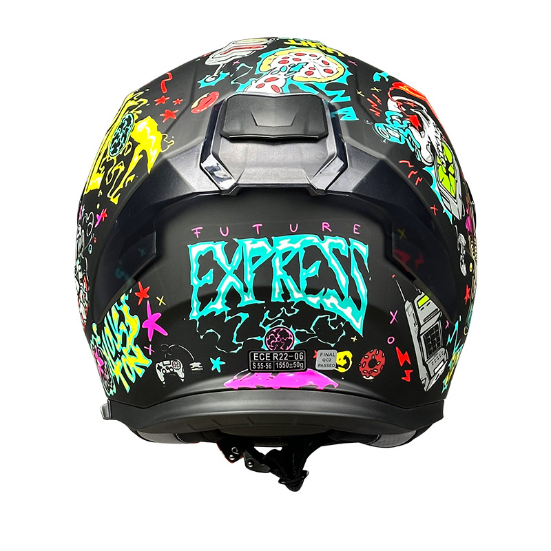 Κράνος Pilot Alpha sv ECE 22.06 Future express μαύρο + extra dark smoke ζελατίνα