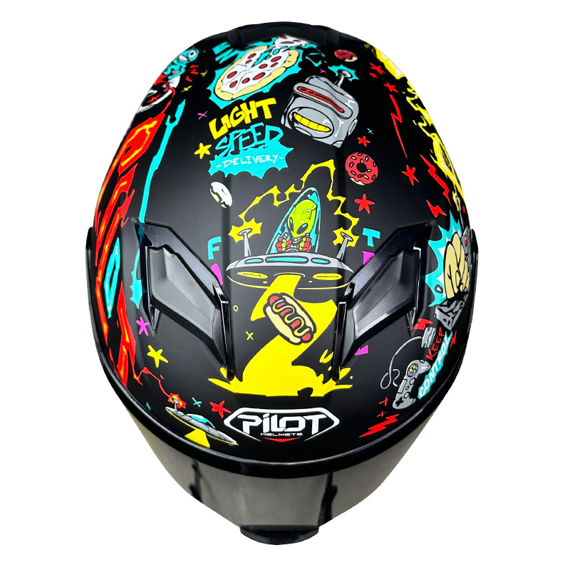 Κράνος Pilot Alpha sv ECE 22.06 Future express μαύρο + extra dark smoke ζελατίνα