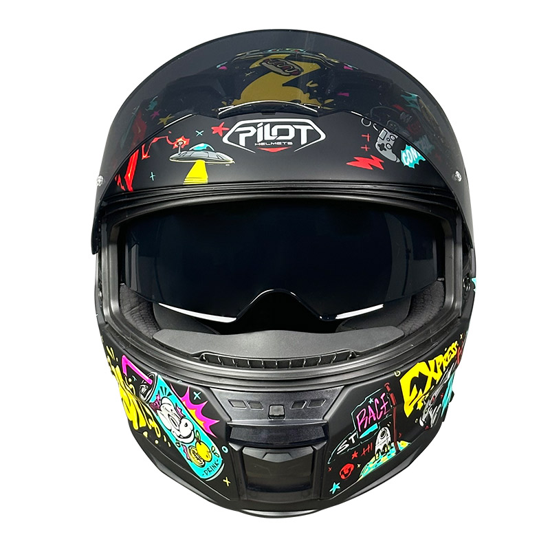 Κράνος Pilot Alpha sv ECE 22.06 Future express μαύρο + extra dark smoke ζελατίνα