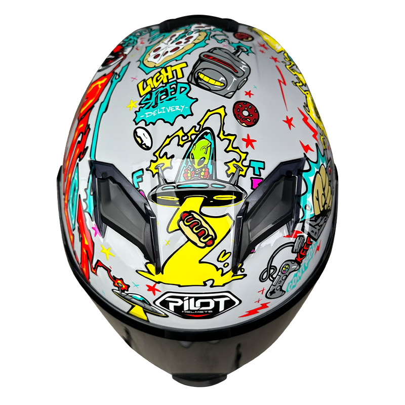 Κράνος Pilot Alpha sv ECE 22.06 Future express basalt γκρι + extra dark smoke ζελατίνα