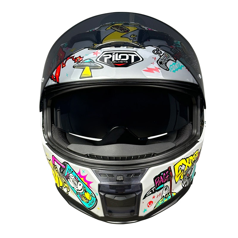 Κράνος Pilot Alpha sv ECE 22.06 Future express basalt γκρι + extra dark smoke ζελατίνα