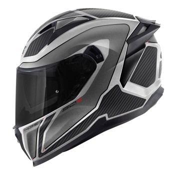 Κράνος 50.Z Titanium/Black/White + Extra Dark Smoke Visor 22.06 Givi