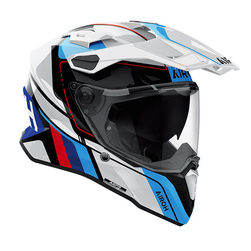 Κράνος Airoh Commander 2 ECE22.06 Skip Ασπρο/Κόκκινο Gloss