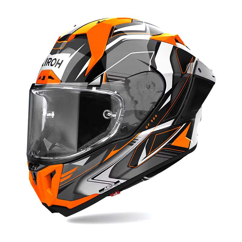 Κράνος Airoh GP800 ECE22.06 Must πορτοκαλί gloss + extra dark smoke ζελατίνα