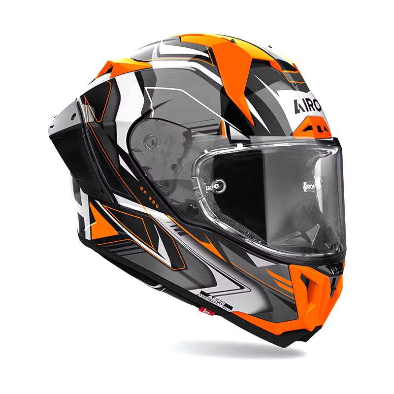 Κράνος Airoh GP800 ECE22.06 Must πορτοκαλί gloss + extra dark smoke ζελατίνα