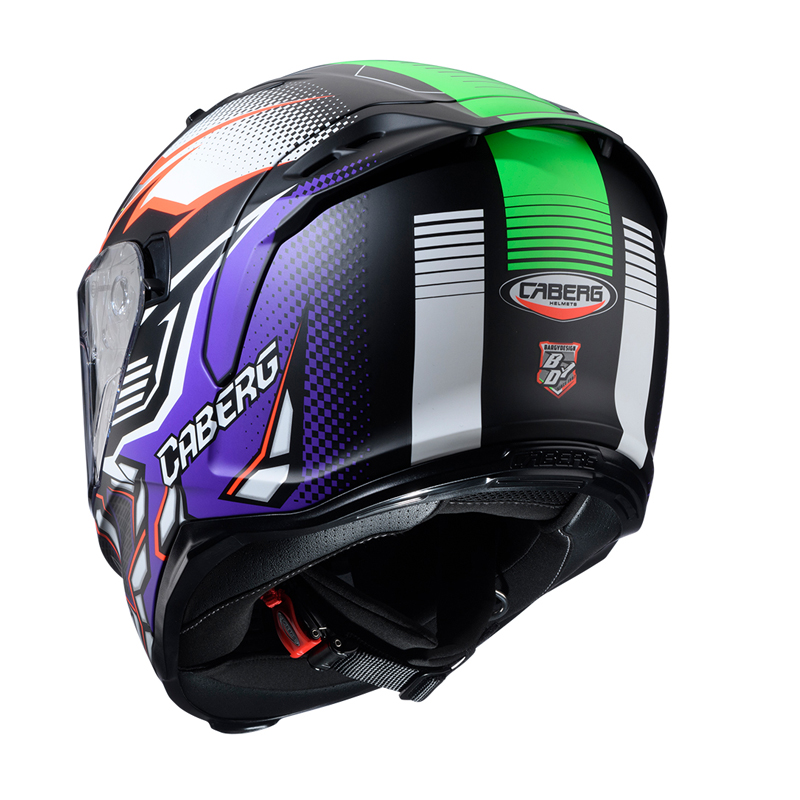 Κράνος Caberg Avalon-X Gurkha ματ μαύρο/πορτοκαλί/πράσινο fluo/μωβ