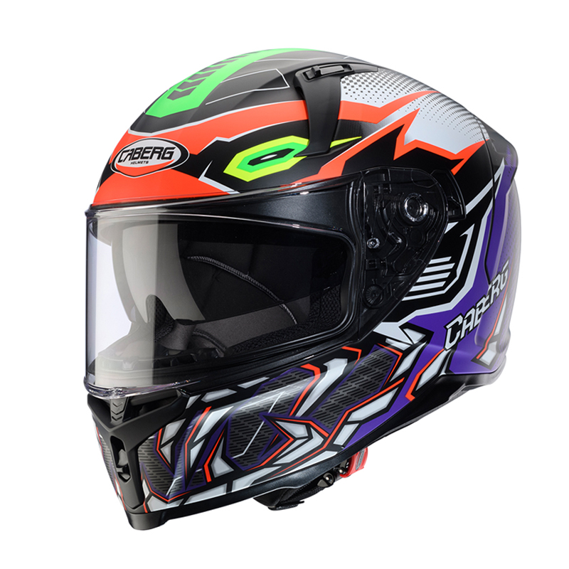 Κράνος Caberg Avalon-X Gurkha ματ μαύρο/πορτοκαλί/πράσινο fluo/μωβ