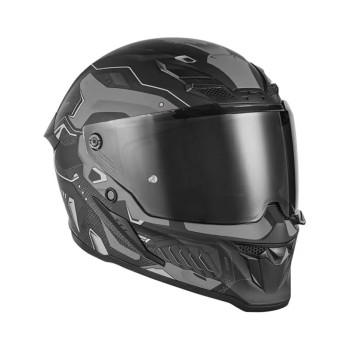 Κράνος Nox Goliath Berserck ECE 22.06 γκρι/μαύρο ματ + extra φυμέ ζελατίνα