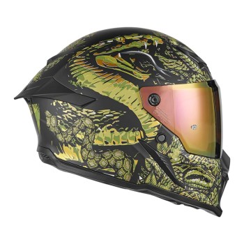 Κράνος Nox Goliath Mythology ECE 22.06 χρυσό/μαύρο ματ + extra φυμέ ζελατίνα