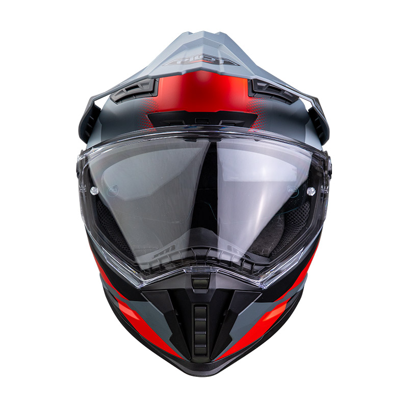 Κράνος Pilot Atacama SV X65 ECE 22.06 γκρι/κόκκινο (περιλαμβάνει Pinlock 30)