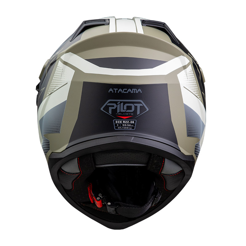 Κράνος Pilot Atacama SV X65 ECE 22.06 πράσινο/γκρι (περιλαμβάνει Pinlock 30)