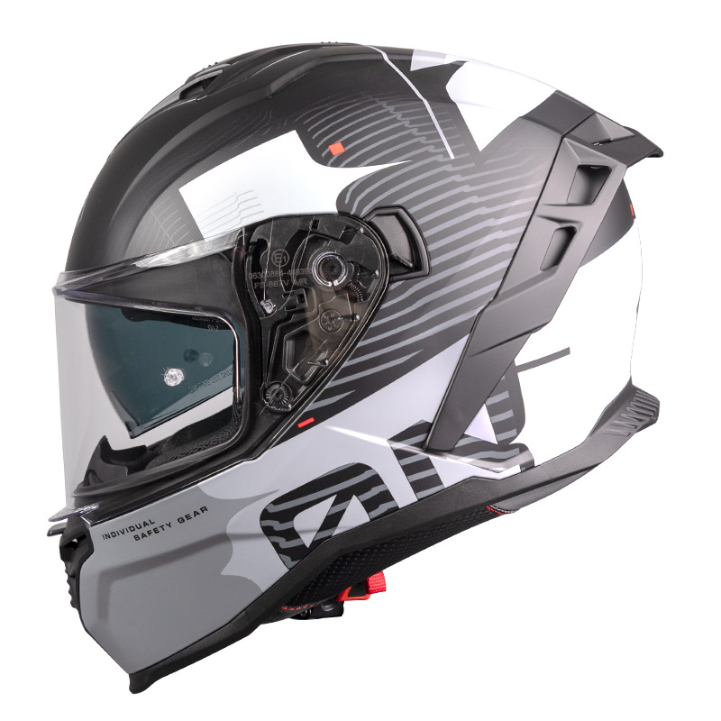 Κράνος Pilot Corsair SV On ECE 22.06 μαύρο/γκρι/άσπρο ματτ (περιλαμβάνει Pinlock 30)