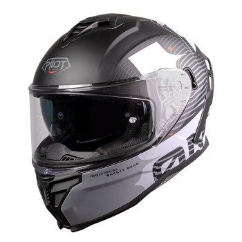 Κράνος Pilot Corsair SV On ECE 22.06 μαύρο/γκρι/άσπρο ματτ (περιλαμβάνει Pinlock 30)