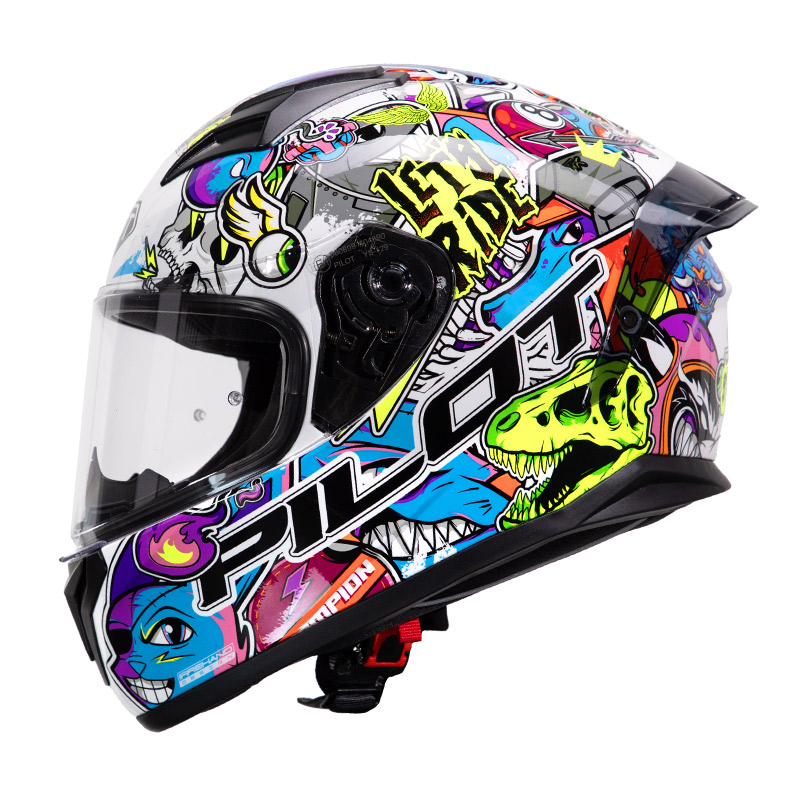 Κράνος Pilot Flex Streetbomb άσπρο